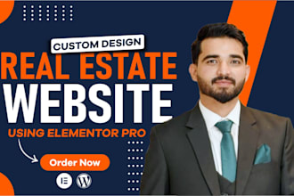 design a real estate website using wordpress elementor