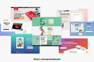 create ebook landing page, design ebook landing page and ebook website