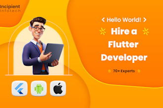 be your flutter developer android ios firebase restful API
