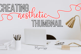 make aesthetic minimalist youtube thumbnails
