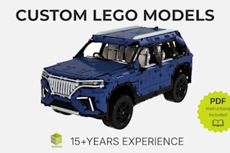 design a custom lego model and provide PDF instructions