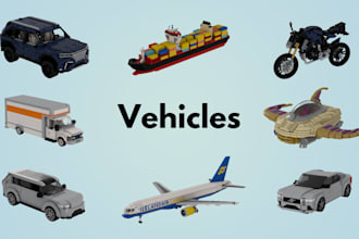 design a custom lego model and provide PDF instructions
