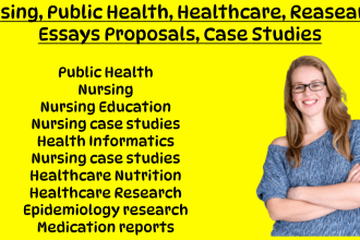 write nursing and  healthcare essays and articles