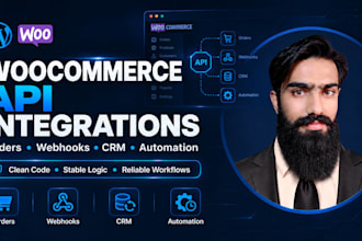 integrate woocommerce apis, webhooks and automate order workflows