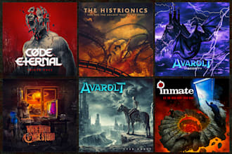 make a heavy metal cover artwork no ai