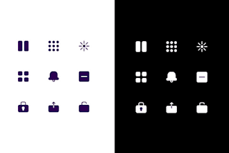 design vector line flat icon set for app and website