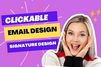 design clickable html email signature or email template