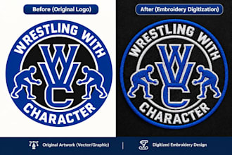 professionally digitize your design for machine embroidery