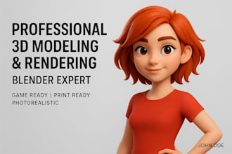 design custom 3d models, characters, or products