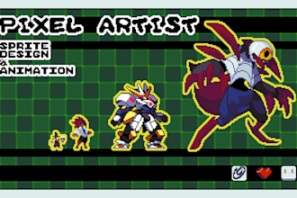 create pixel art character sprites for your game