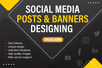 design social media posts and banners