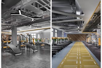professional gym fitness center interior design