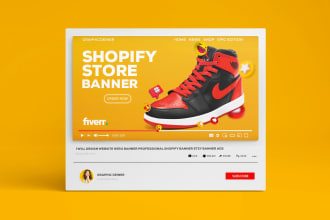 design website header hero banner professional shopify banner ads