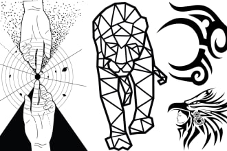 draw tribal or linework tattoo for you