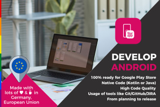 develop or modify your android app using kotlin or java