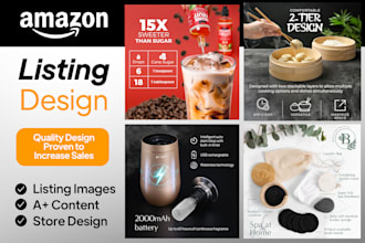 design amazon listing images, infographics, a plus content that increase sales