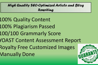 rewrite your article making it plagiarism free and original