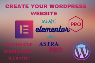 create a wordpress website with elementor pro