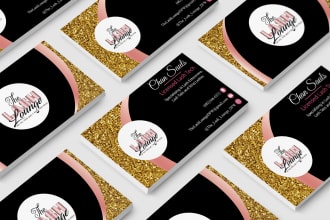 do beautiful glitter feminine business card and feminine logo