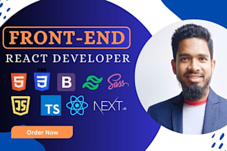 do front end web development in react js