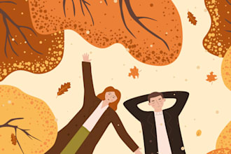 design a simple vector flat character illustration