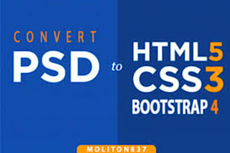 convert PSD to HTML,CSS responsive