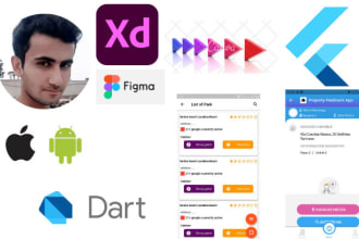 develop adobe xd or figma design using flutter