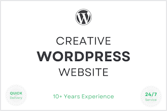 design and develop a creative wordpress website