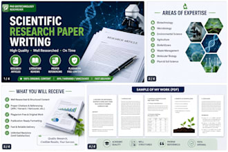 write scientific research papers and  review articles