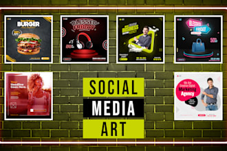 design eye catchy social media post and stories