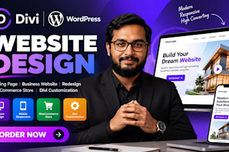design a divi wordpress website, landing page or redesign your site