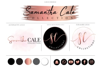 design femininie, beauty, cosmetic, spa, signature logo or branding kit