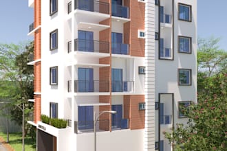 make 3d exterior design and rendering