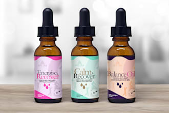 design a minimalist product label and packaging