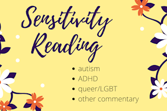 be your sensitivity reader for neurodiversity, uncommon genres
