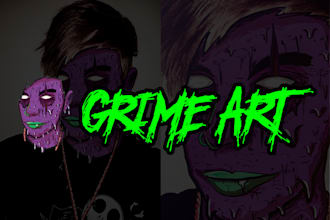 do grime art of your portrait picture