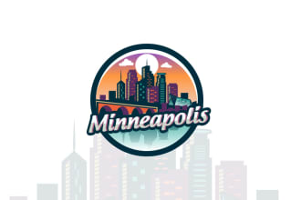 design the awesome city skyline landscape logo in your city