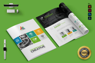 design a digital brochure, company profile, flipbook, or trifold