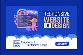create a modern UI website design with HTML and CSS