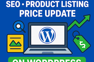 do wordpress SEO, product listing, and price updates