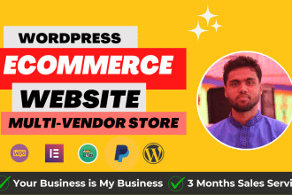 create wordpress ecommerce website or multivendor store