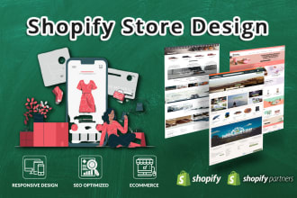 design modern shopify store or shopify dropshipping store