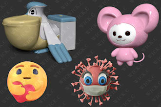 digitally color your 3d printable character