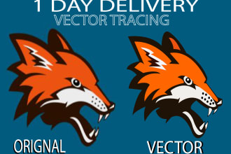 do vector tracing or redraw the logo in 1 to 2 hrs