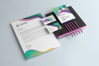 design a modern business card and stationeries