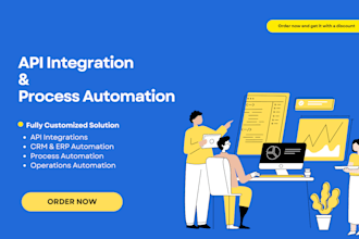 automate CRM or erp using API integrations and rpa workflows