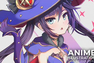draw any anime, games, or original characters art you like
