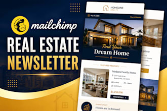 design responsive real estate mailchimp email newsletter templates
