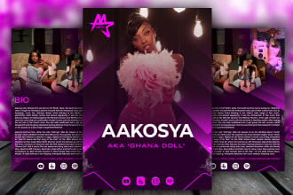 design professional epk, media kit and press kit