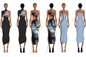 draw a fashion illustration or sketch